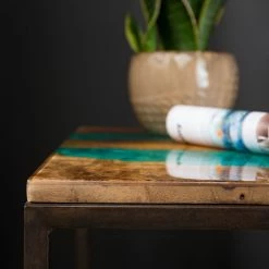 Wolf-Möbel Epoxidharz-Beistelltisch Tarnac - Harz / Metall - Grün -WOHNZIMMERMÖBEL Verkäufe 1000243171 220617 023 MOOD DETAILS P000000001000243171 mood