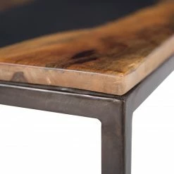 Wolf-Möbel Epoxidharz-Beistelltisch Tarnac - Harz / Metall - Grau -WOHNZIMMERMÖBEL Verkäufe 1000243202 220310 032 DETAILS P000000001000243202