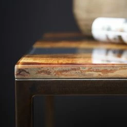 Wolf-Möbel Epoxidharz-Beistelltisch Tarnac - Harz / Metall - Grau -WOHNZIMMERMÖBEL Verkäufe 1000243202 220314 021 MOOD DETAILS P000000001000243202 mood