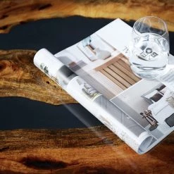 Wolf-Möbel Epoxidharz-Beistelltisch Tarnac - Harz / Metall - Grau -WOHNZIMMERMÖBEL Verkäufe 1000243202 220314 023 MOOD DETAILS P000000001000243202 mood