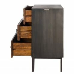 Wolf-Möbel Kommode Bazac - Akazie massiv - Akazie / Dunkelgrau -WOHNZIMMERMÖBEL Verkäufe 1000243203 220311 033 DETAILS P000000001000243203