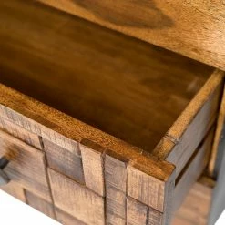 Wolf-Möbel Kommode Bazac - Akazie massiv - Akazie / Dunkelgrau -WOHNZIMMERMÖBEL Verkäufe 1000243203 220311 039 DETAILS P000000001000243203