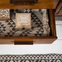 Wolf-Möbel Sideboard Bazac - Inkl. Beleuchtung - Akazie massiv - Akazie / Dunkelgrau -WOHNZIMMERMÖBEL Verkäufe 1000243213 220311 060 DETAILS P000000001000243213