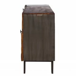 Wolf-Möbel Sideboard Bazac - Inkl. Beleuchtung - Akazie massiv - Akazie / Dunkelgrau -WOHNZIMMERMÖBEL Verkäufe 1000243213 220314 052 DETAILS P000000001000243213