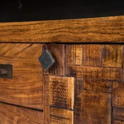 Wolf-Möbel Sideboard Bazac - Inkl. Beleuchtung - Akazie massiv - Akazie / Dunkelgrau -WOHNZIMMERMÖBEL Verkäufe 1000243213 220314 060 DETAILS P000000001000243213