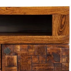 Wolf-Möbel Sideboard Bazac - Inkl. Beleuchtung - Akazie massiv - Akazie / Dunkelgrau -WOHNZIMMERMÖBEL Verkäufe 1000243213 220314 061 DETAILS P000000001000243213