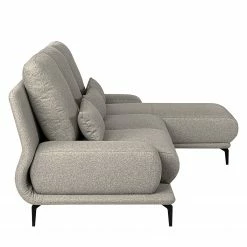 Fredriks Ecksofa Lirac - Webstoff - Webstoff Sogol: Grau - Longchair davorstehend rechts -WOHNZIMMERMÖBEL Verkäufe 1000243287 210330 18220600760 DETAILS P000000001000243287