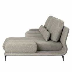 Fredriks Ecksofa Lirac - Webstoff - Webstoff Sogol: Grau - Longchair davorstehend rechts -WOHNZIMMERMÖBEL Verkäufe 1000243287 210330 18220600763 DETAILS P000000001000243287