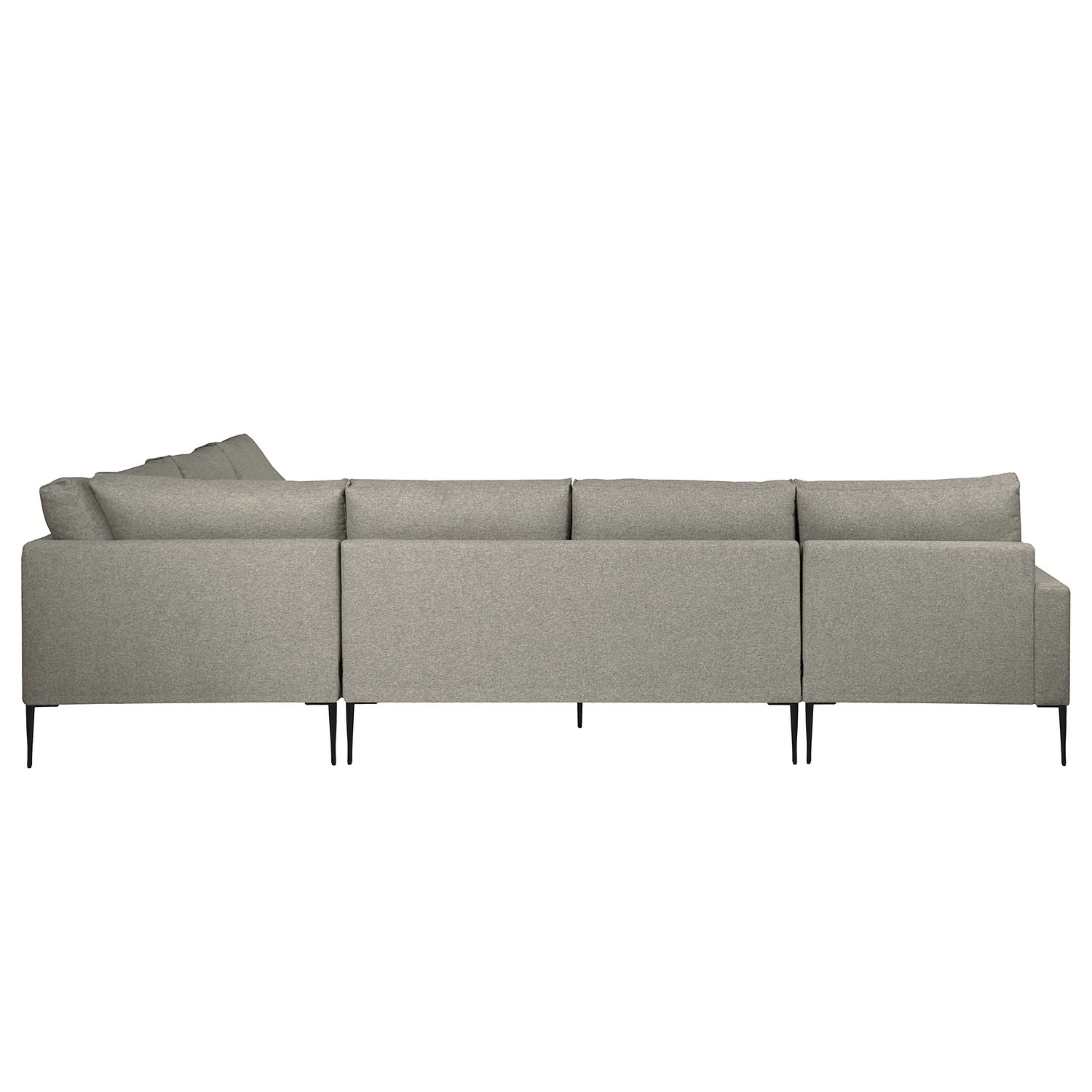 Fredriks Wohnlandschaft Garlin - Webstoff - Webstoff Sogol: Grau - Longchair davorstehend links / Ottomane rechts 4 Fredriks Wohnlandschaft Garlin - Webstoff - Webstoff Sogol: Grau - Longchair davorstehend links / Ottomane rechts – Bild 4