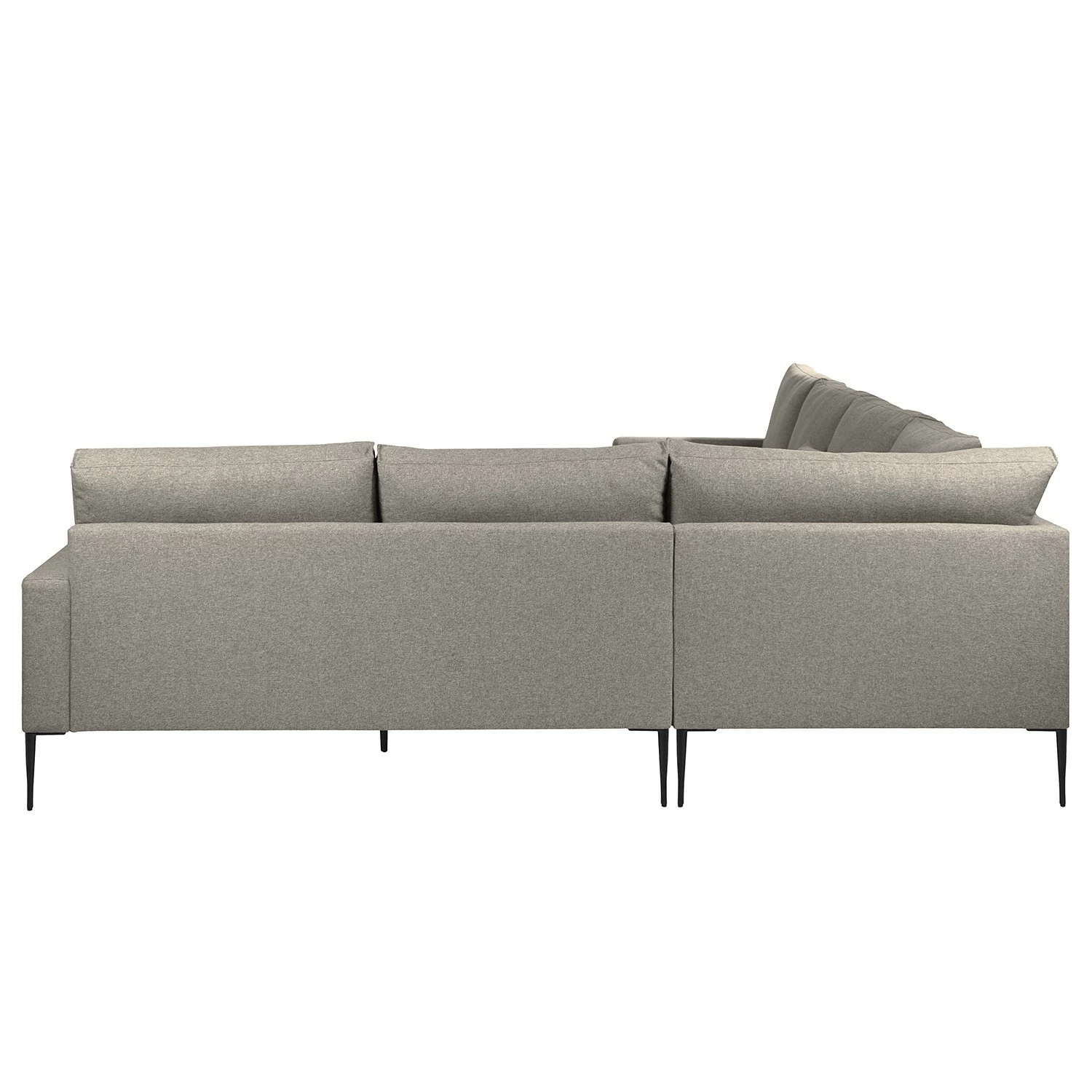 Fredriks Wohnlandschaft Garlin - Webstoff - Webstoff Sogol: Grau - Longchair davorstehend links / Ottomane rechts 5 Fredriks Wohnlandschaft Garlin - Webstoff - Webstoff Sogol: Grau - Longchair davorstehend links / Ottomane rechts – Bild 5