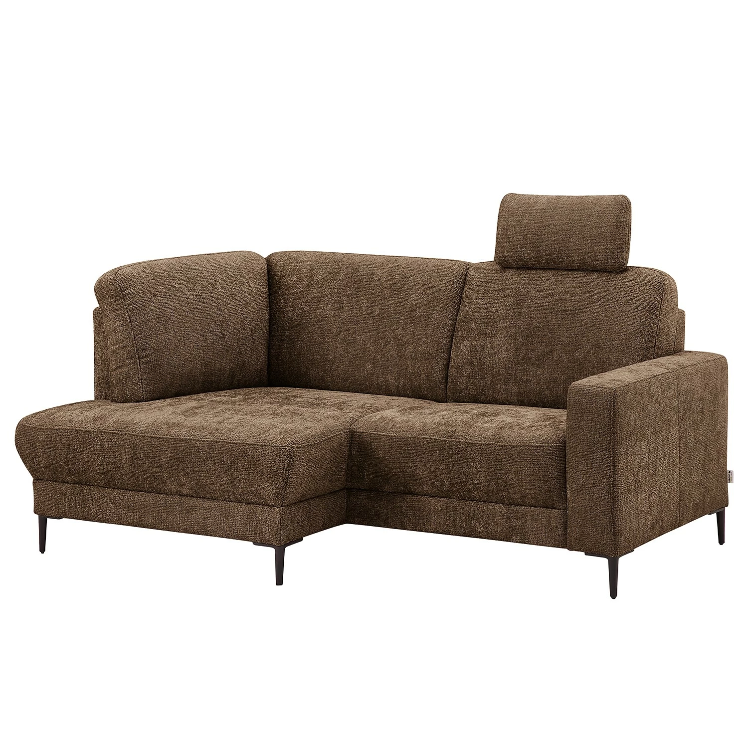 Ponsel Polstermöbel Ecksofa City - Chenille Jiao: Dunkelbraun - Longchair davorstehend links 1 Ponsel Polstermöbel Ecksofa City - Chenille Jiao: Dunkelbraun - Longchair davorstehend links