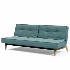 Innovation Möbel Schlafsofa Splitback Eik - Stoff Mixed Dance: Light Blue - Eiche Hell