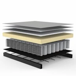 Innovation Möbel Schlafsofa Splitback Eik - Stoff Mixed Dance: Light Blue - Eiche Hell -WOHNZIMMERMÖBEL Verkäufe 1000244285 210218 14582400106 DETAILS P000000001000244285