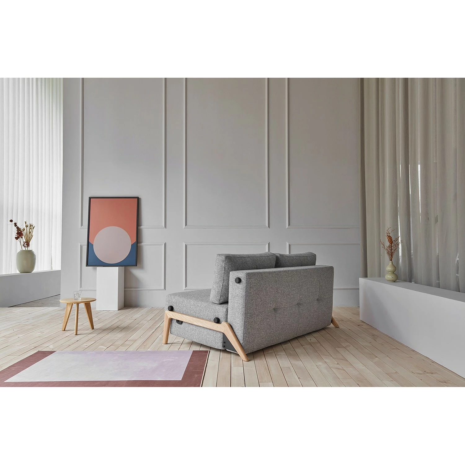 Innovation Möbel Schlafsofa Cubed - Stoff Twist: Granite - Breite: 168 cm - Eiche Hell 5 Innovation Möbel Schlafsofa Cubed - Stoff Twist: Granite - Breite: 168 cm - Eiche Hell – Bild 5