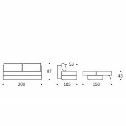 Innovation Möbel Schlafsofa Osvald - Stoff Twist: Granite -WOHNZIMMERMÖBEL Verkäufe 1000244305 210218 15100800294 SKETCH DETAILS P000000001000244305 sketch