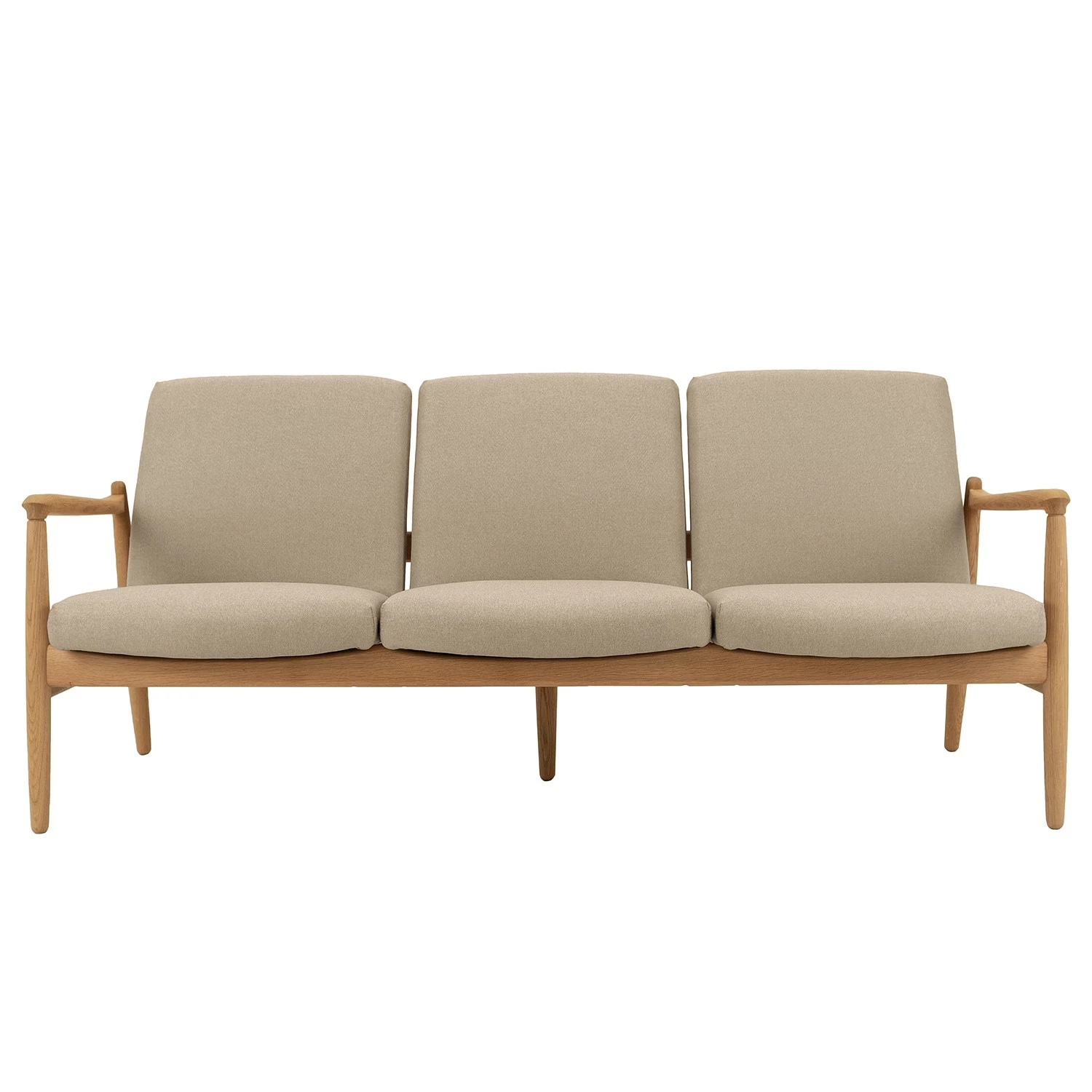 Studio Copenhagen Sofa Froid (3-Sitzer) - Webstoff - Webstoff Baca: Beige - Eiche Hell 3 Studio Copenhagen Sofa Froid (3-Sitzer) - Webstoff - Webstoff Baca: Beige - Eiche Hell – Bild 3