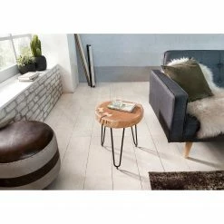 Naturoo Beistelltisch Loudet - Akazie massiv / Metall - Akazie / Schwarz -WOHNZIMMERMÖBEL Verkäufe 1000244851 210202 14510800044 MOOD DETAILS P000000001000244851 mood