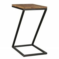 Naturoo Beistelltisch Verrieres - Sheesham massiv / Metall - Sheesham / Schwarz