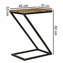 Naturoo Beistelltisch Verrieres - Sheesham massiv / Metall - Sheesham / Schwarz -WOHNZIMMERMÖBEL Verkäufe 1000244880 210202 14590100212 SKETCH DETAILS P000000001000244880 sketch