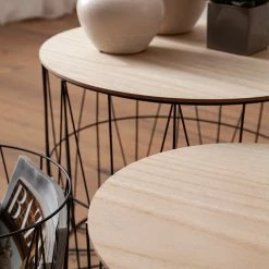 Norrwood Beistelltisch Veranne I (4er-Set) - Eiche Dekor / Schwarz -WOHNZIMMERMÖBEL Verkäufe 1000244887 210202 15005900254 DETAILS P000000001000244887