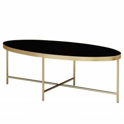 Loftscape Couchtisch Hitte - Glas / Metall - Schwarz / Gold