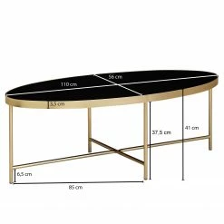 Loftscape Couchtisch Hitte - Glas / Metall - Schwarz / Gold -WOHNZIMMERMÖBEL Verkäufe 1000244888 210202 15012100260 SKETCH DETAILS P000000001000244888 sketch