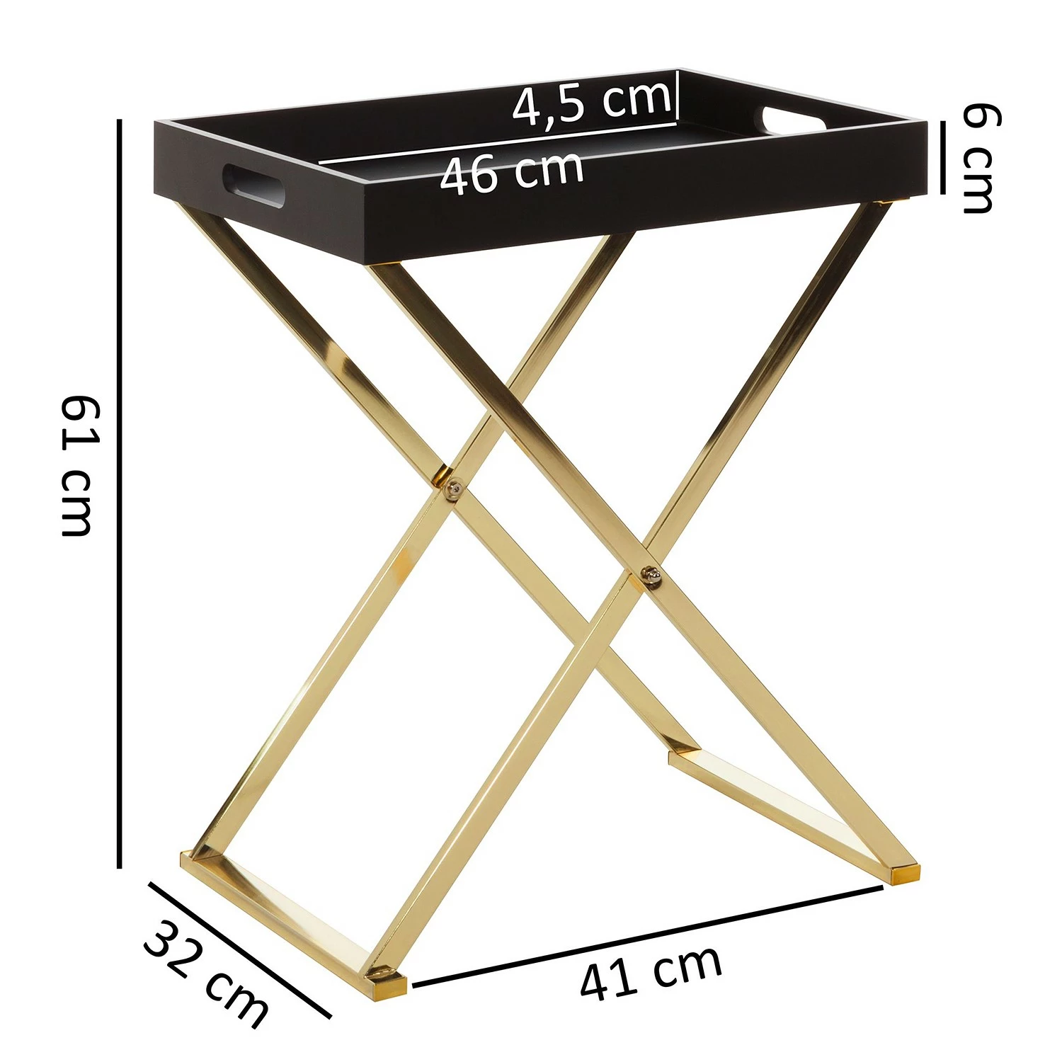 Loftscape Beistelltisch Lombres - Schwarz / Gold 8 Loftscape Beistelltisch Lombres - Schwarz / Gold – Bild 8