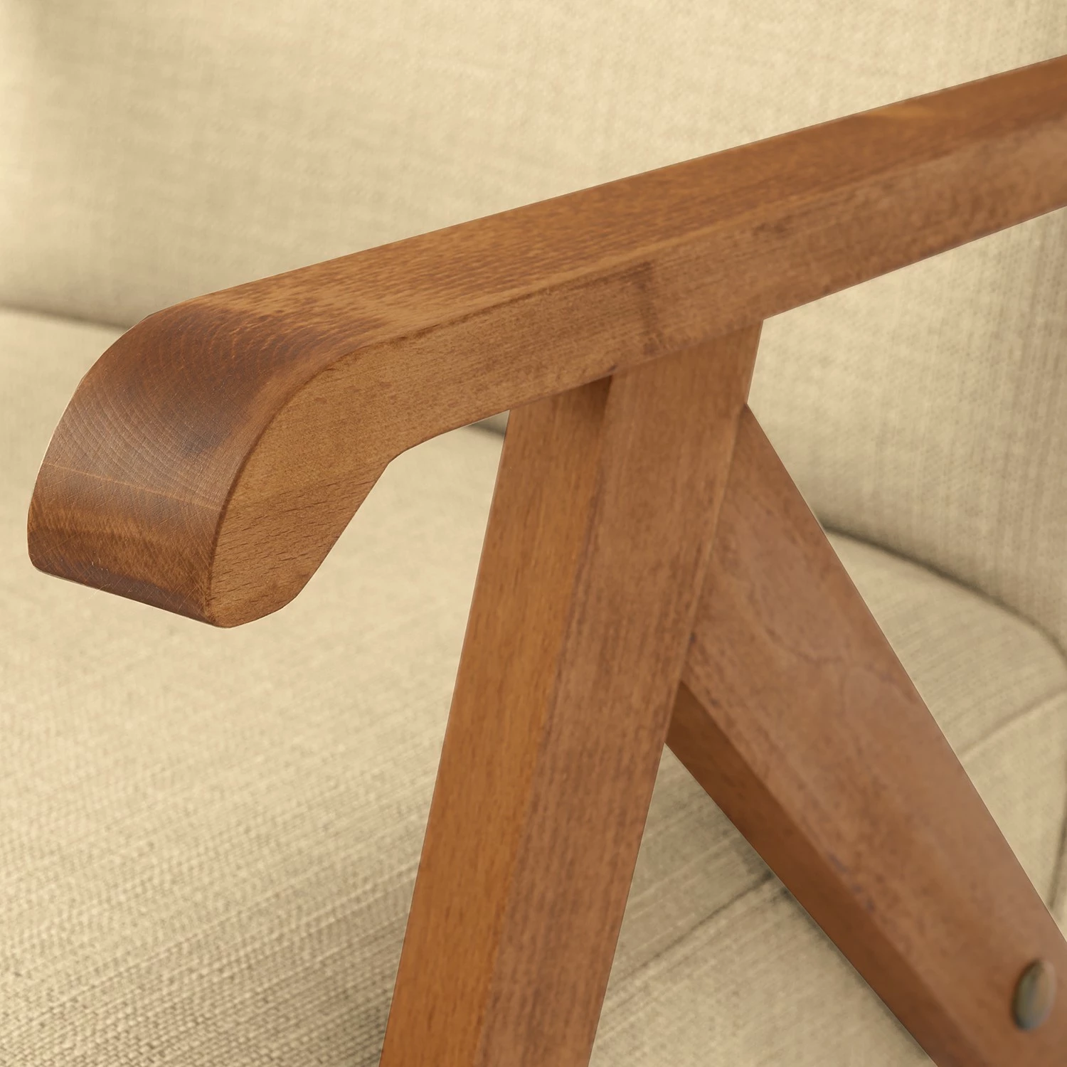 Studio Copenhagen Sessel Monklet - Webstoff - Webstoff Ekta: Beige - Buche Hell 5 Studio Copenhagen Sessel Monklet - Webstoff - Webstoff Ekta: Beige - Buche Hell – Bild 5