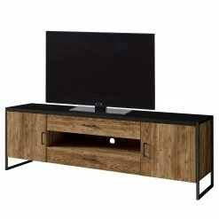 Red Living TV-Lowboard Turriers I - Fichte Dekor / Matt Schwarz