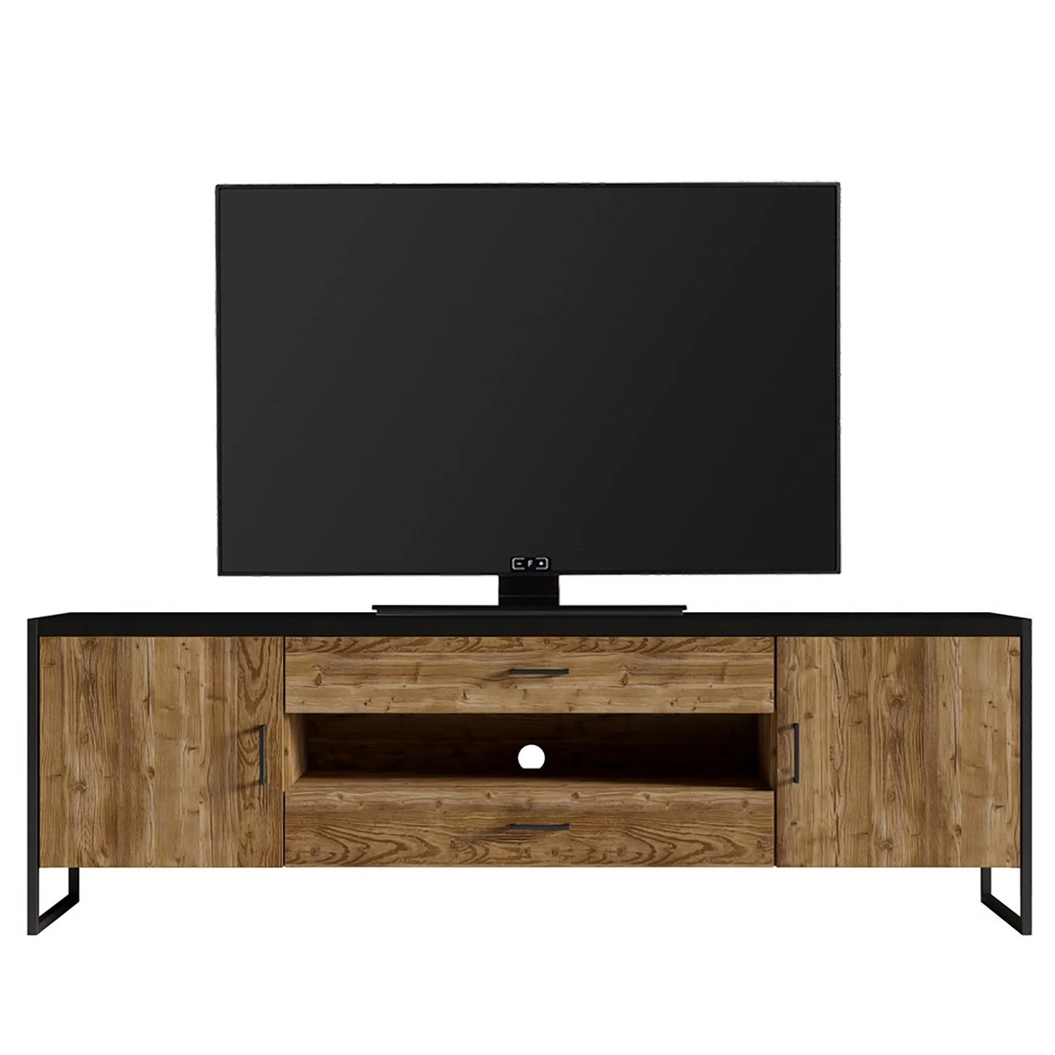 Red Living TV-Lowboard Turriers I - Fichte Dekor / Matt Schwarz 4 Red Living TV-Lowboard Turriers I - Fichte Dekor / Matt Schwarz – Bild 4