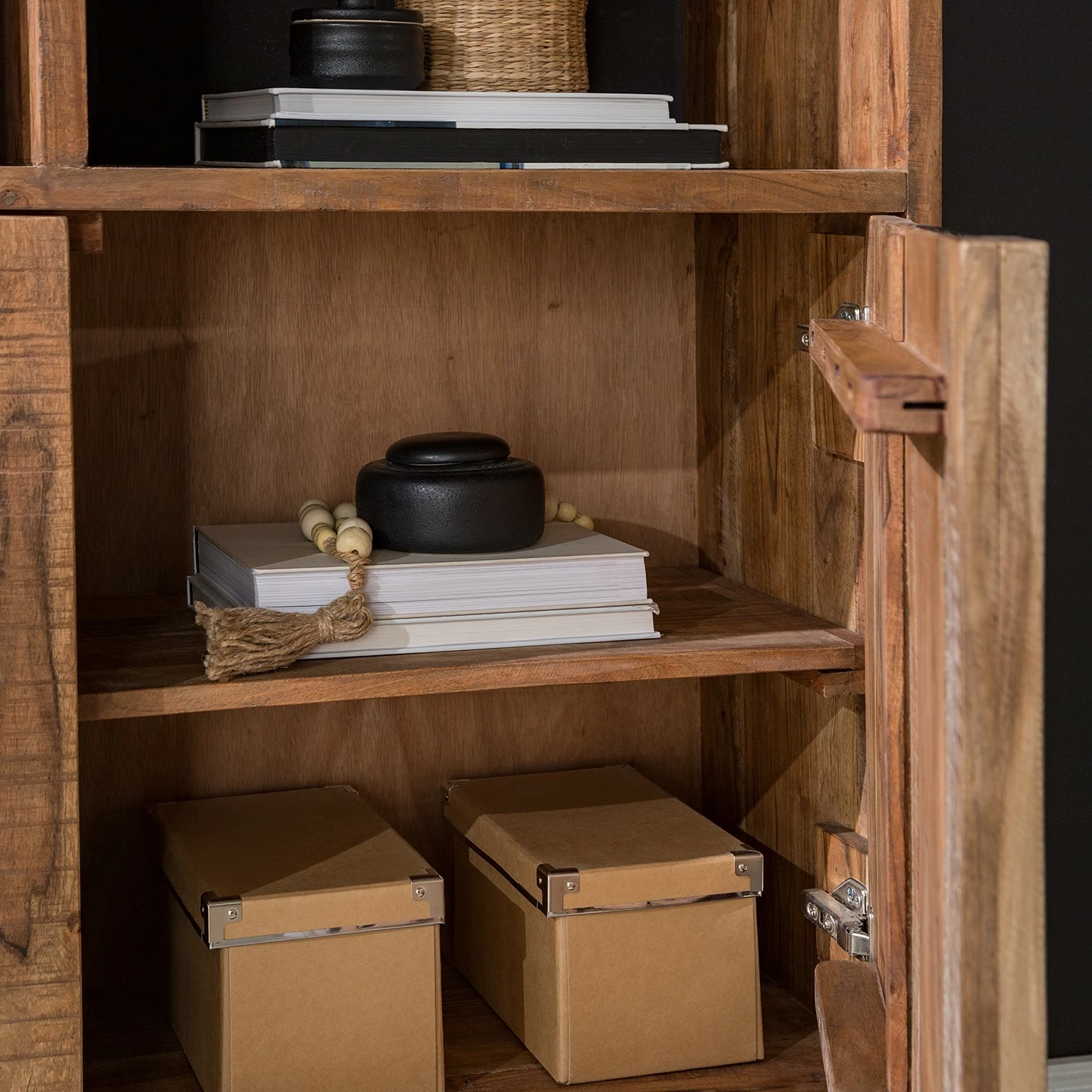 Ars manufacti Büroschrank Domme - Akazie massiv / Eisen - Akazie / Anthrazit 5 Ars manufacti Büroschrank Domme - Akazie massiv / Eisen - Akazie / Anthrazit – Bild 5