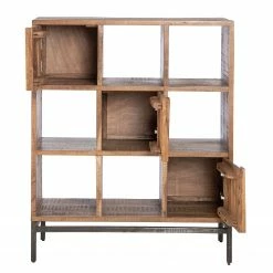 Ars manufacti Büroregal Domme II - Akazie massiv / Eisen - Akazie / Anthrazit -WOHNZIMMERMÖBEL Verkäufe 1000246834 220406 031 DETAILS P000000001000246834