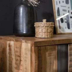 Ars manufacti Büroregal Domme II - Akazie massiv / Eisen - Akazie / Anthrazit -WOHNZIMMERMÖBEL Verkäufe 1000246834 220705 021 MOOD DETAILS P000000001000246834 mood