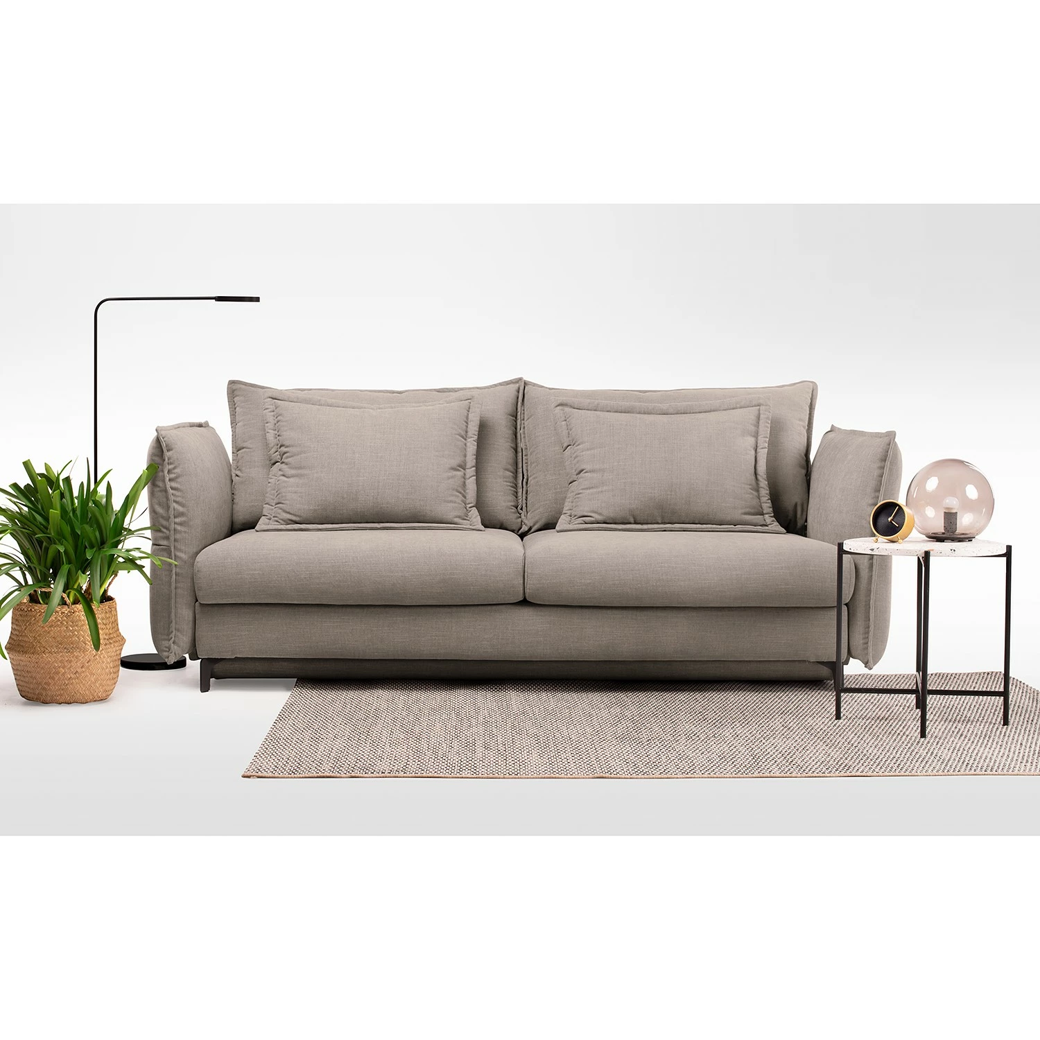 Fredriks Schlafsofa Carrboro - Webstoff - Webstoff Bogna: Hellbraun 2 Fredriks Schlafsofa Carrboro - Webstoff - Webstoff Bogna: Hellbraun – Bild 2
