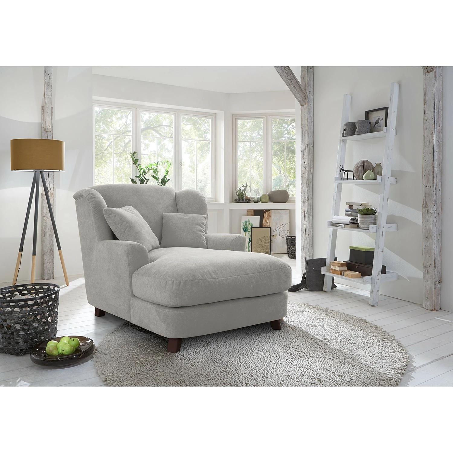 Norrwood XXL Sessel Liwan - Webstoff Palila: Granit 2 Norrwood XXL Sessel Liwan - Webstoff Palila: Granit – Bild 2