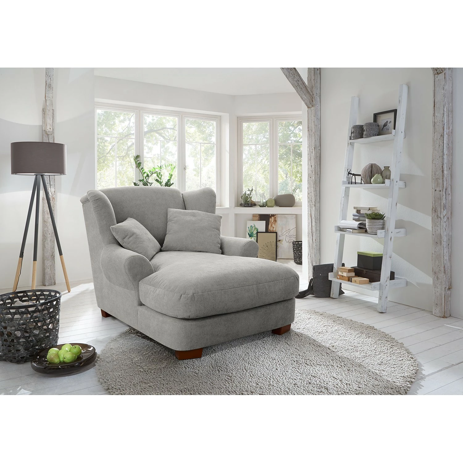 Naturoo XXL Sessel Cebu - Webstoff - Webstoff Palila: Granit 2 Naturoo XXL Sessel Cebu - Webstoff - Webstoff Palila: Granit – Bild 2