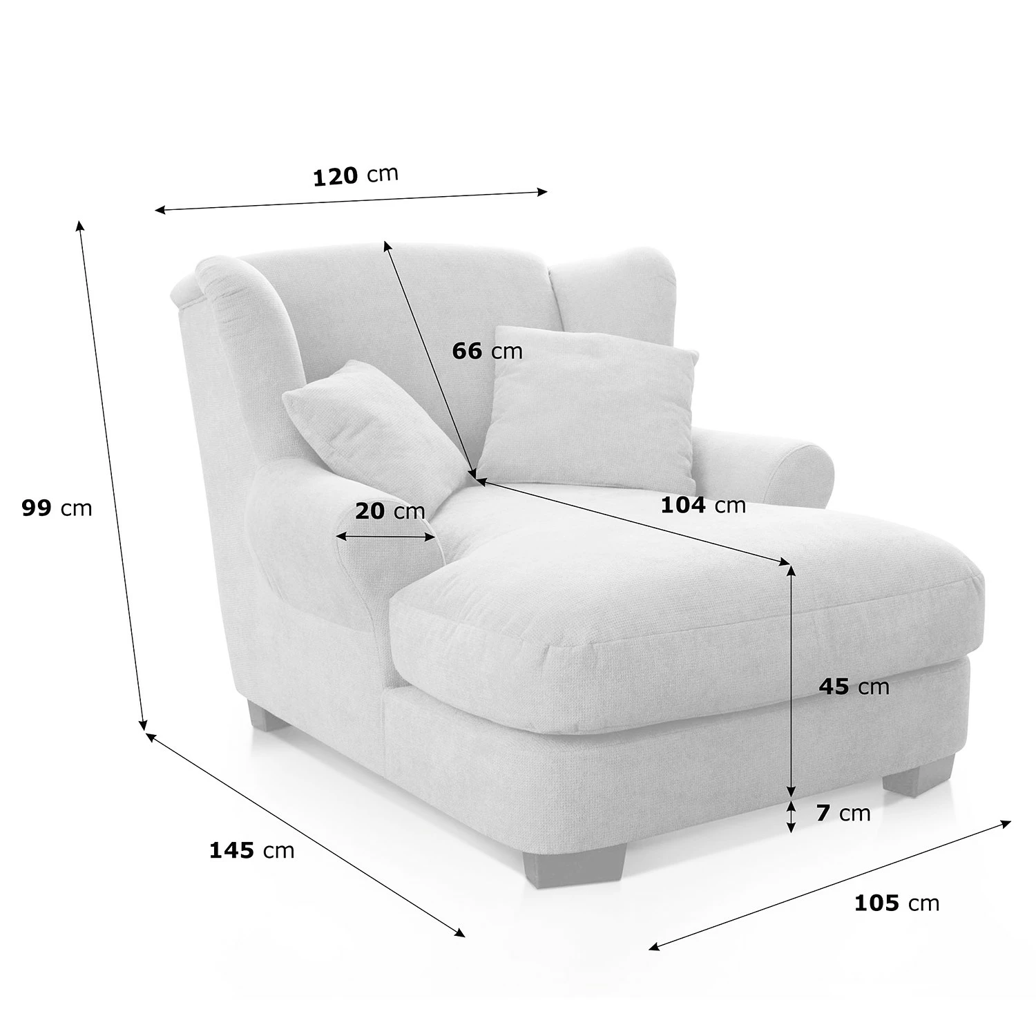 Naturoo XXL Sessel Cebu - Webstoff - Webstoff Palila: Granit 11 Naturoo XXL Sessel Cebu - Webstoff - Webstoff Palila: Granit – Bild 11