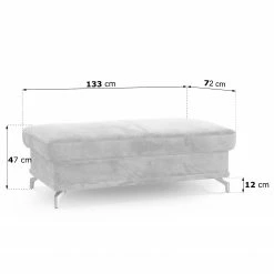 Loftscape Polsterhocker Tamaris - Cord - Cordstoff Inbal: Schwarz -WOHNZIMMERMÖBEL Verkäufe 1000248690 210317 15122600219 SKETCH DETAILS P000000001000248690 sketch