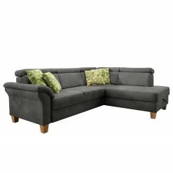 Loftscape Ecksofa Vignols - Microfaser - Microfaser Flavie: Grau - Ausrichtung rechts - Ohne Schlaffunktion