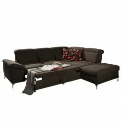 Loftscape Ecksofa Tamaris II - Webstoff - Webstoff Palila: Espresso - Ecke davorstehend rechts - Mit Schlaffunktion -WOHNZIMMERMÖBEL Verkäufe 1000248791 210317 15134901412 DETAILS P000000001000248791