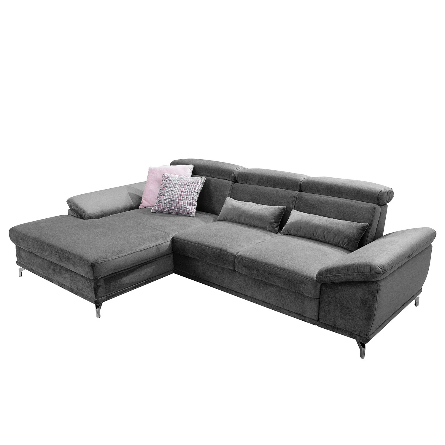 Loftscape Ecksofa Tamaris I - Cord - Cordstoff Inbal: Grau - Longchair davorstehend links - Mit Schlaffunktion 1 Loftscape Ecksofa Tamaris I - Cord - Cordstoff Inbal: Grau - Longchair davorstehend links - Mit Schlaffunktion