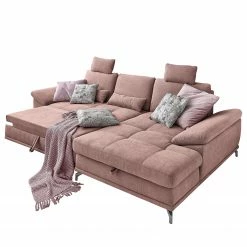 Loftscape Ecksofa Odenas - Webstoff - Webstoff Palila: Mauve - Longchair davorstehend rechts - Mit Schlaffunktion -WOHNZIMMERMÖBEL Verkäufe 1000248827 210317 15142401900 DETAILS P000000001000248827