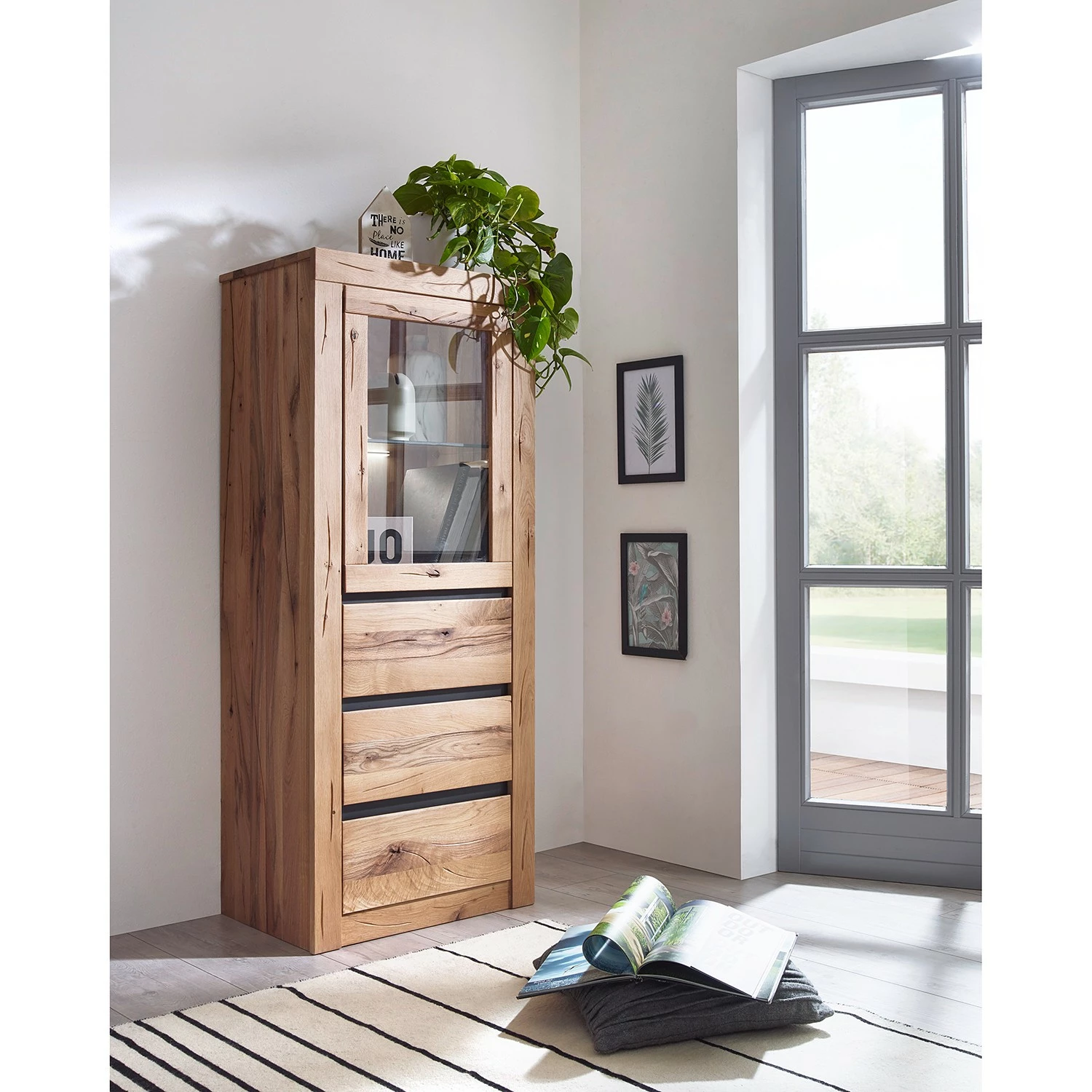 Naturoo Highboard Gerville - Wildeiche massiv 2 Naturoo Highboard Gerville - Wildeiche massiv – Bild 2