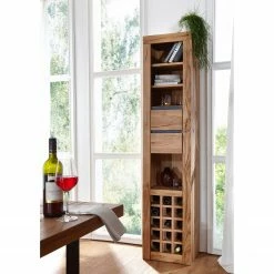 Naturoo Weinregal Gerville - Wildeiche massiv -WOHNZIMMERMÖBEL Verkäufe 1000249427 210420 08271700034 MOOD DETAILS P000000001000249427 mood