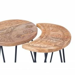 Naturoo Beistelltisch Vignats (2-teilig) - Mango massiv / Metall - Mango / Schwarz -WOHNZIMMERMÖBEL Verkäufe 1000249479 210224 15504000017 DETAILS P000000001000249479