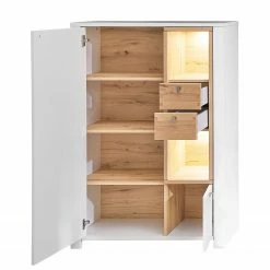 Loftscape Highboard Cordelle I - Inkl. Beleuchtung - Matt Weiß / Wildbuche -WOHNZIMMERMÖBEL Verkäufe 1000249572 210302 14404800035 DETAILS P000000001000249572