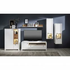 Loftscape Highboard Cordelle I - Inkl. Beleuchtung - Matt Weiß / Wildbuche -WOHNZIMMERMÖBEL Verkäufe 1000249572 210630 15440500005 MOOD DETAILS P000000001000249572 mood