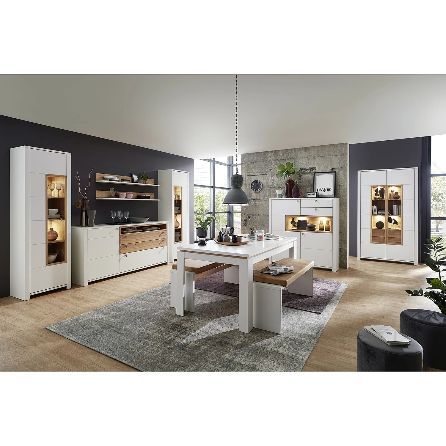 Loftscape Sideboard Cordelle - Matt Weiß / Wildbuche 2 Loftscape Sideboard Cordelle - Matt Weiß / Wildbuche – Bild 2