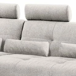 Fredriks Ecksofa Valleres - Webstoff - Webstoff Nila: Hellgrau - Longchair davorstehend links - Ohne Hocker -WOHNZIMMERMÖBEL Verkäufe 1000249840 210415 15503600276 DETAILS P000000001000249840