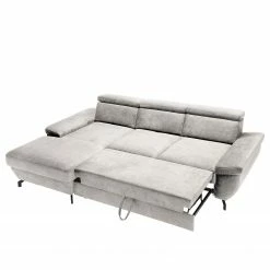 Fredriks Ecksofa Cussay - Flachgewebe - Webstoff Cuna: Hellgrau - Longchair davorstehend links -WOHNZIMMERMÖBEL Verkäufe 1000249899 210415 16205700802 DETAILS P000000001000249899